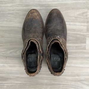 Frye distressed bootie